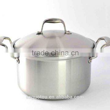 New Designs Stainless Steel Stockpot With Red Handle High Quality