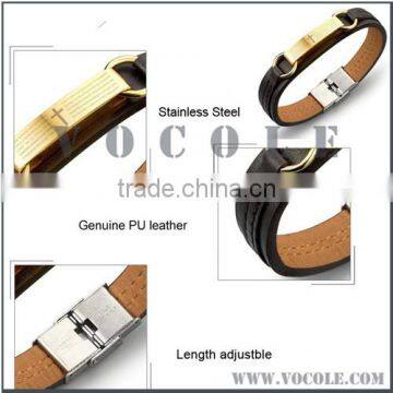 New arrival 2015 genuine leather bangle jewelry for unisex