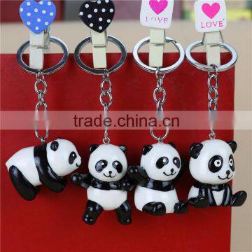 Custom made panda resin keychain pendant