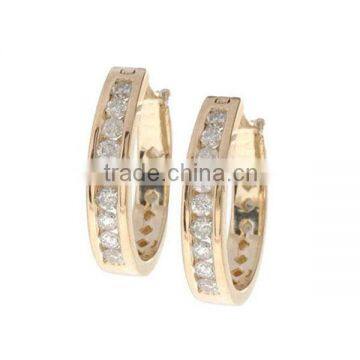 Latest new design hoop earrings mens stainless steel zircon earrings