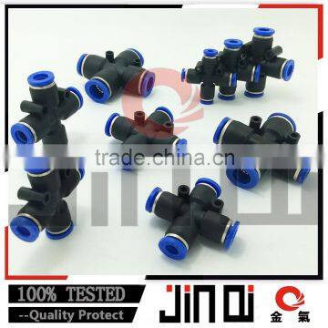 made in china pneumatic zinc collar cross type fitting