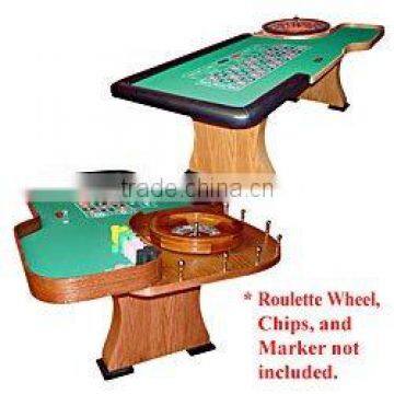 96 inch casino deluxe roulette poker table with wood legs