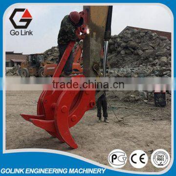 mechanical log grapple for excavator