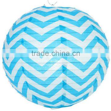 Chinese Japanese Paper Lantern Turquoise Chevron Home Wedding Party Decor