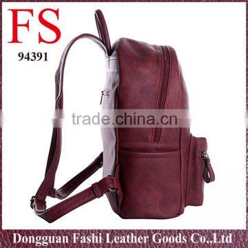 Vintage Leather Backpack Women Fashionable Casual Style PU Backpack Korean Style