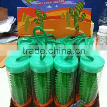 high quality creative design green cactus shape soft pvc cactus pen magnet