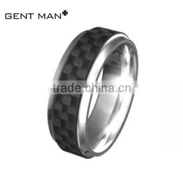 fashion jewelry 2016 for man titanium wedding band ring black carbon fiber ring wedding rings