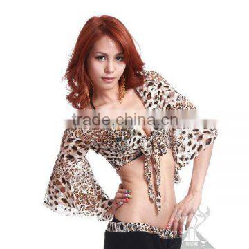 Wholesale Wuchieal fashion bellydance accessories | sexy lace leopard belly dance top (SZ005)