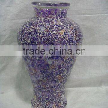 Mosaic glass vase