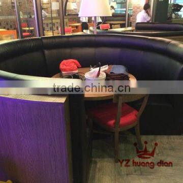 Half round and long Commercial furniture restaurant leather booth YK70200
