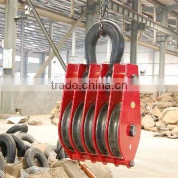 Drop Forged Hardware Alloy Steel/carbon Steel Lifting Hoist Five Wheel Close Ring Type Steel Lifting Hoist Pulley Block photo-6