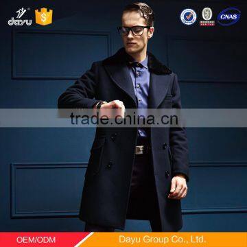 2016 lastest design autumn-winter wool jacket mid-long woolen men coat