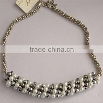 2016 Hot Selling Fashion Jewelry Beads Necklace Gold Plated Necklace With Beautiful Pearl photo-6