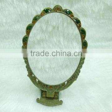 Vintage Style Bronze Cosmetic Pocket Mirror photo-2