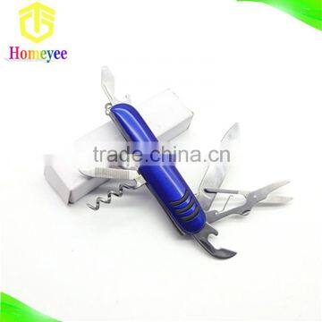 7 IN 1 Stainless Steel Blue Handle Pocket Mullti tool Knife