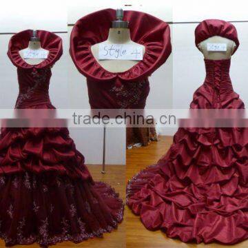 Newest design hot sale cheap bridal dress beautiful women red cocktail dress