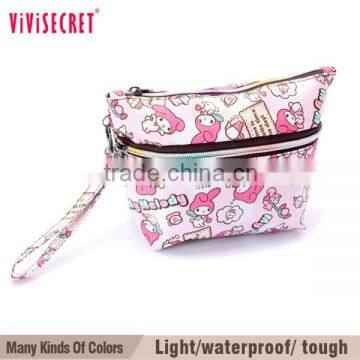 Vivisecret Two Zipper Big Size Brand Cosmetic Bag for Women OEM photo-3