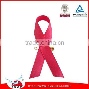 Awareness Ribbon Bow With Pin/breast Cancer Satin Awareness Ribbon photo-2