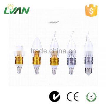 High lumen ultra bright bulb e14 3w-5w led candle light