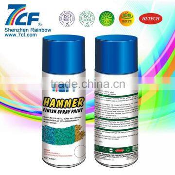 Best seller Shenzhen Rainbow Brand 7CF Fast Dry Acrylic 400 ml Hammer Effect Spray Paint