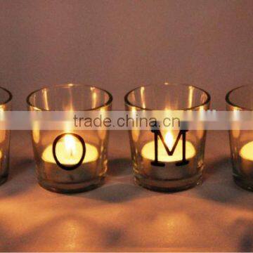 Glass tea light candle holder 5030