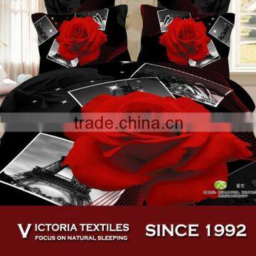 100% cotton reactive printed twill bedding quilt cover set 4pcs all sizes