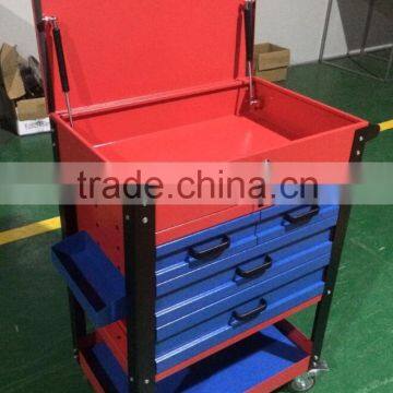 3 Drawer Locking Top Tools Service Trolly Cart Powder Coating Finish photo-4