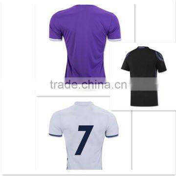 wholesale soccer jerseys 16/17 home white away purple 3rd black purple BALE RONALDO football shirts Ramos Camisetas de futbol