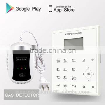 LCD mark instruction Power On/Off SMS home security gsm wifi with cloud server