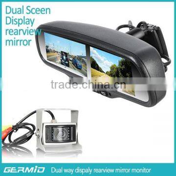 GERMID multiple display rear view mirror with backup camera display for trucks