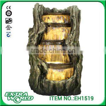 40 Inch Trunk 3 Tiered Waterfall Garden Fountain
