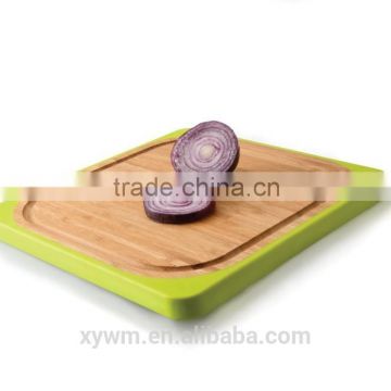 Square Bamboo and Silicone Cutting Chopping Board