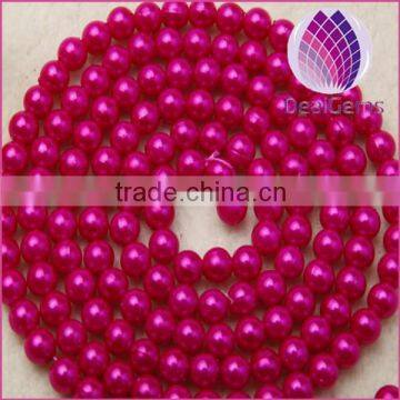 Hot selling 10mm immitation pearl ABS plastic round plastic beads chain for clothing and christmas decoration