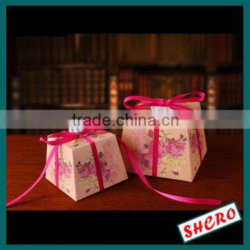 Pink Romantic Paper Craft Wedding Candy Boxes