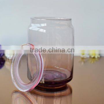 20oz Colored Storage Glass Jar With Lid Wholesale photo-4