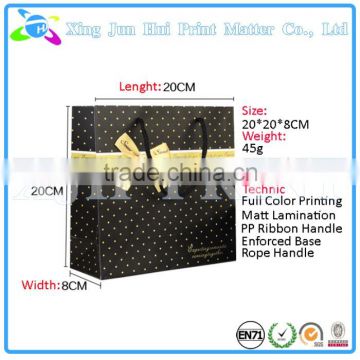 Printed ribbon printed custom made shopping bags