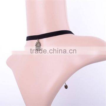 Li Bingbing Gothic Velvet Choker Necklace Female Necklace With Sun photo-3