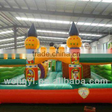 Exciting Beautiful Kids Playing Inflatable Castle photo-2