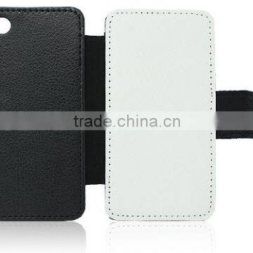 Popular best quality Sublimation leather flip wallet phone case for Iphone4/4S