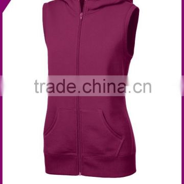 Women sports jacket vest with hood