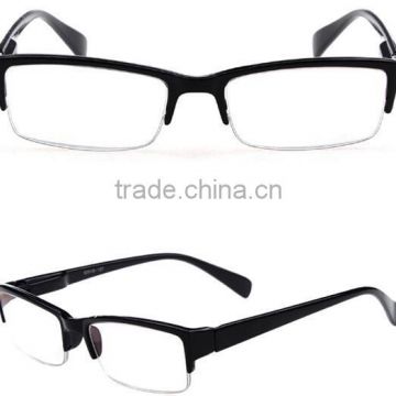 2016 fashion plastic half rim reading glasses