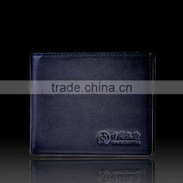 Black Bifold Leather Card Wallet for Men OEM ODM Name Card Wallet