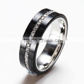 black carbon fiber wedding jewellery rings