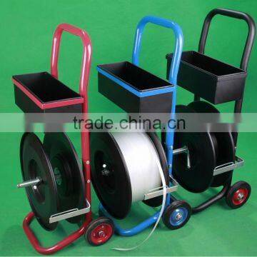 Packaging tool accessory strapping ribbon winding cart