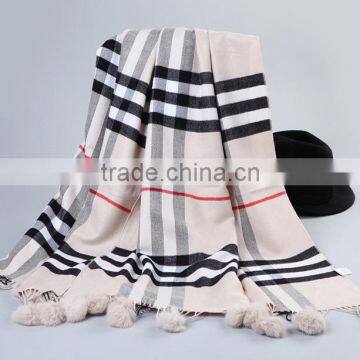 Made in China Designer Wholesale Women's Winter Classic Grid Long Reversible Scarves Shawl photo-5