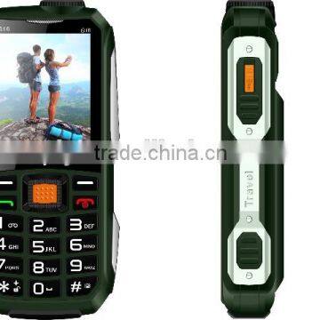 2016 water dust shock proof rugged mobile phone 2.4 inch small size mobile phone