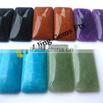 A grade multicolor rectangle cabochon gemstone jewelry