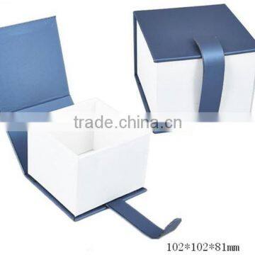 blue watch box with snap-fastener