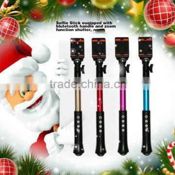 Good quality aluminum material selfie stick fashion look monopod for christmas gift