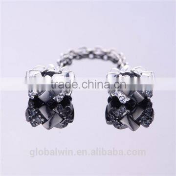 Wholesale Silver Charm Elegance Safety Chain With Crystal Stone Large Hole 925 Sterling Silver Safety Chain DIY Pendant Charm photo-6